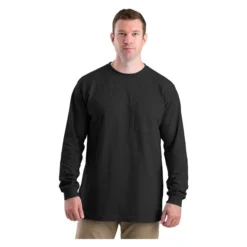 Men's Berne Workwear Heavyweight Long Sleeve Pocket T-Shirt
