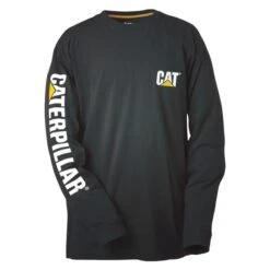 Men's CAT Long Sleeve Trademark Banner T-Shirt