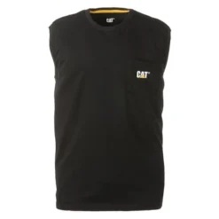 Men's CAT Trademark Sleeveless Pocket T-Shirt