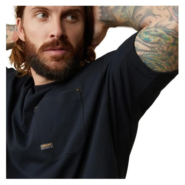 Men's Ariat Rebar Workman Relective Born For This Graphic T-Shirt - Image 6